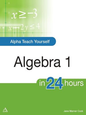 Alpha Teach Yourself Algebra I in 24 Hours - ebook
